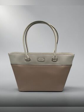 KATE SPADE NEW YORK GROVE STREET SMALL MARGARETA TWO-TONE LEATHER TOTE BAG